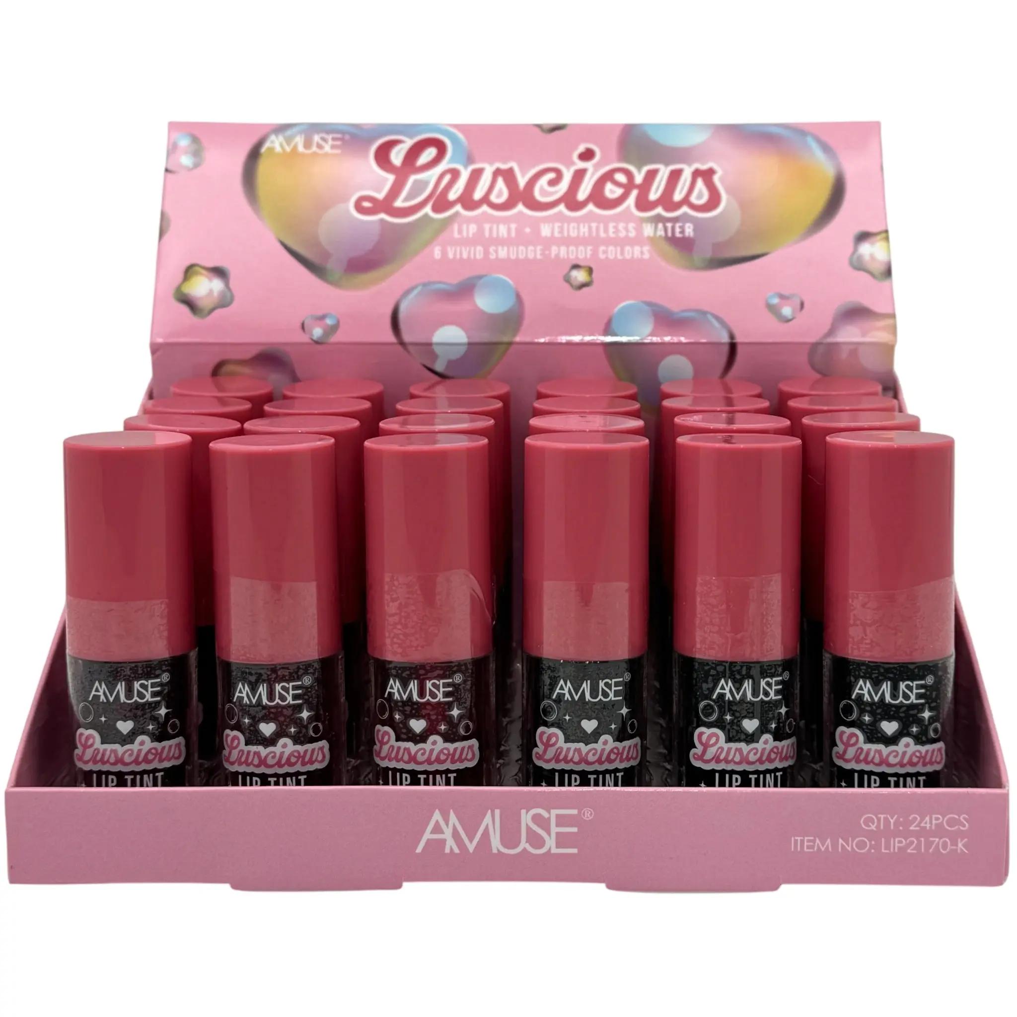 Tinte de Labios Luscious Amuse - Venta al por Mayor Display 24 Unidades (LIP2170-K)