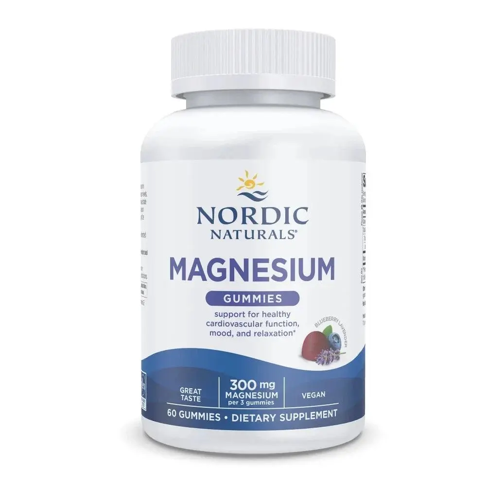 Nordic Naturals Magnesium Gummies, Vegan - 60 Count for Balanced Diet & Vegan Lifestyles - Vitamin, Healthcare