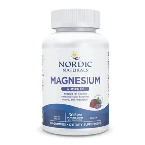 Nordic Naturals Magnesium Gummies, Vegan - 60 Count for Balanced Diet & Vegan Lifestyles - Vitamin, Healthcare