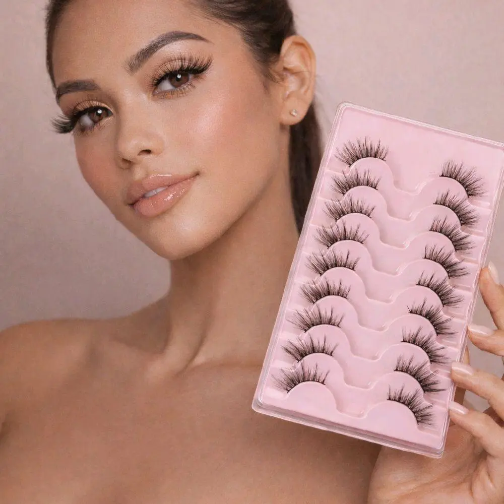 Djayna 10 Pairs of Half Eyelashes for a Natural Look - Perfect for Enhancing Your Eye Makeup