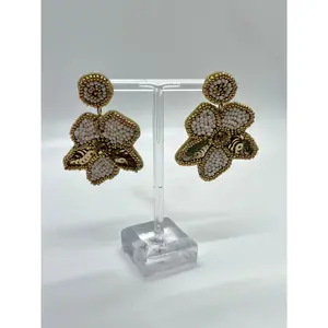 Beaded Flower Earrings