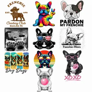 French Bulldog DTF Transfer Gang Sheet | 10 Ready To Press Frenchie Designs | 22x60 DTF Transfers