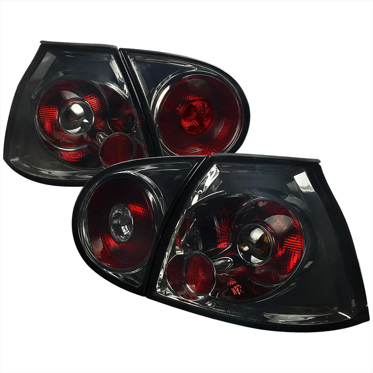 2006-2009 Volkswagen Golf GTI Mk5/Rabbit/R32 Tail Lights (Chrome Housing/Smoked Lens)
