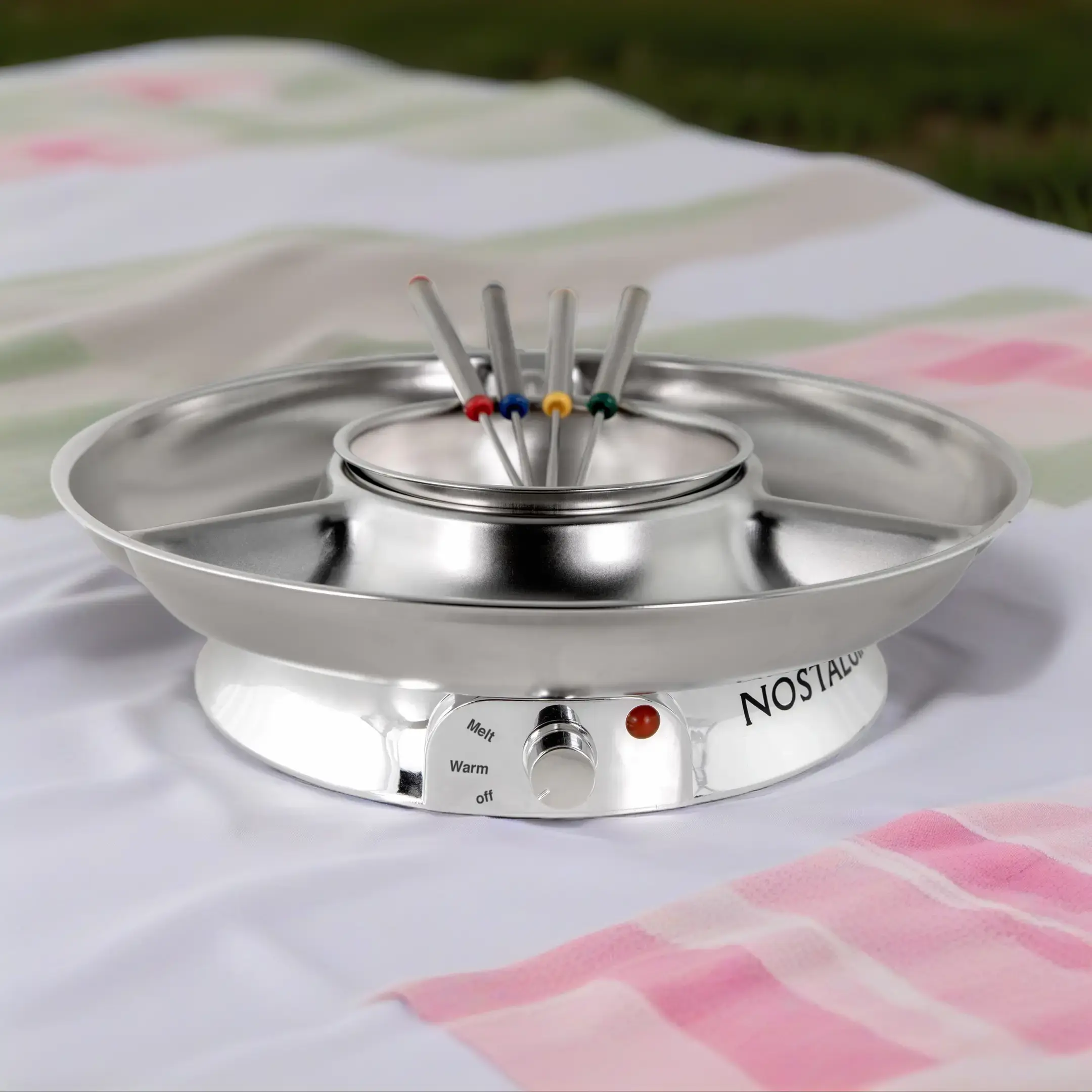 10-Ounce Electric Fondue Party Set, Stainless Steel