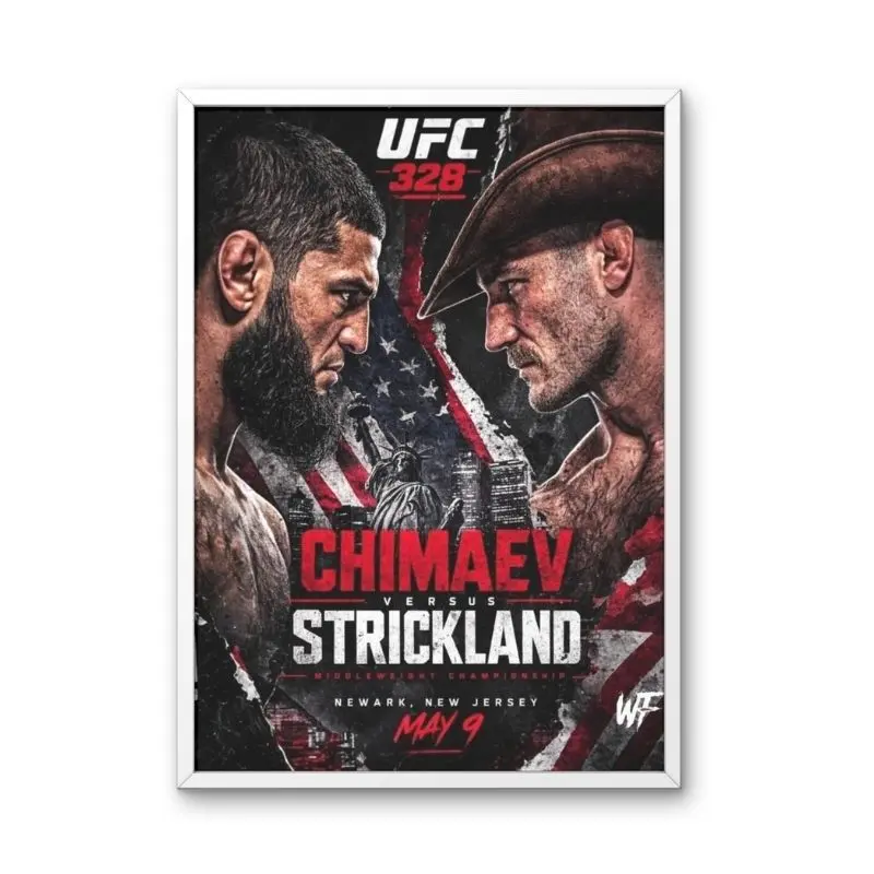 UFC 328 Poster Fight Event Poster, Fan Sport Art Wall Decor, Unframed Wall Art, Home Decor