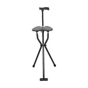 Portable Adjustable Folding Walking Walking Stick, Walking Cane, Cane Chair,Folding Cane with Seat is 35.4 Inches Tall, and Supports up to 300lbs, Suitable for Both The Elderly and Young