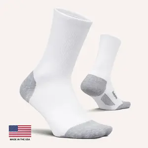 Feetures Elite Max Cushion Mini Crew - White
