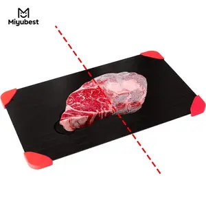 Quick Thawing Board for Frozen Meat, Large Size Aluminum Defrost Tray, Safe and Natural Heating Method, Ideal for Steaks and More