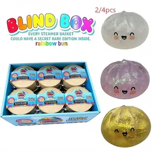 2/4 Piece Set Sparkle Dumpling Soft Toy Collection, Colorful Sensory Stress Relief Fidgeting, Squeeze Bounce Fun Decompression Toy