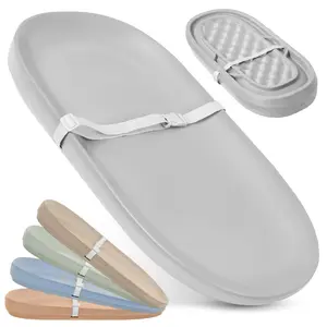 Waterproof Baby Changing Pad - Easy to Clean, Lightweight & Portable - Large Foam Cushion  Comt (Gray)