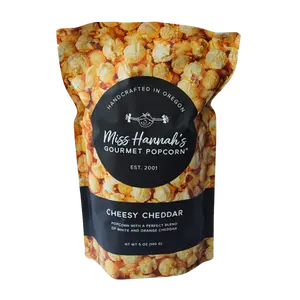 Miss Hannah's Gourmet Popcorn Cheesy Cheddar 5 oz - Perfect Blend of White & Orange Cheddar