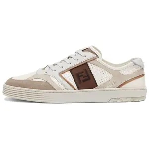 FENDI Ff Logo Embroidered Low-Top Sneakers