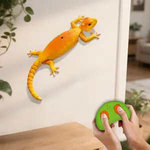 Remote Control Gecko Toy, Wall Climbing Ground Dual Mode, Realistic Lizard Electric Toy for Kids Aged 6+, Requires 3 Aaa Batteries