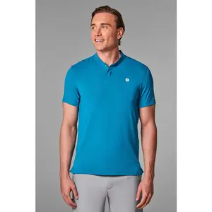 CourtLight Mock Neck Tennis Top | Bluejay Diamond Jacquard