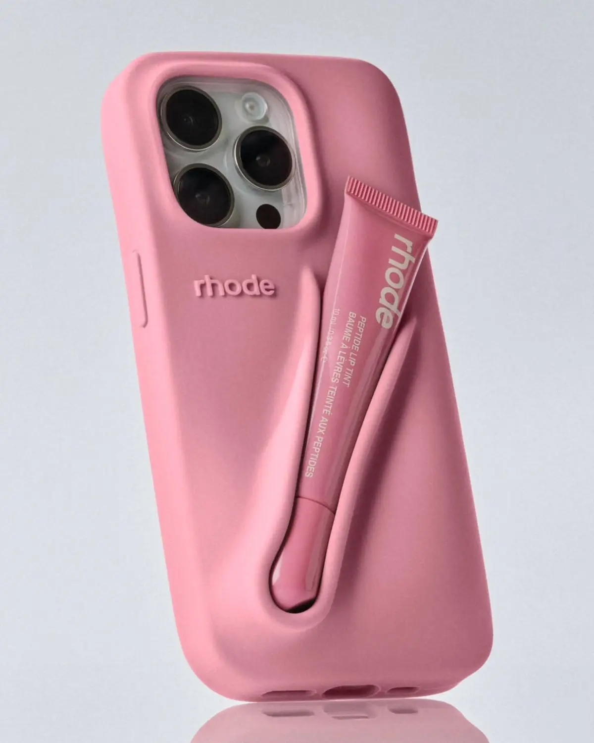 Rhode Peptide Lip Case + Lip Tint in Ribbon- Fits iPhone 14,15,16,17 Pro Max & More