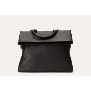 Fold N Go Genuine Pebble Leather Backpack - Convertible Travel Bag