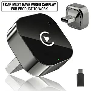 Wireless CarPlay Adapter 2-in-1 Android Auto Wireless Dongle, 2026 Upgraded Wired to Wireless Converter for 2016+ Factory CarPlay Cars, No Lag Fast Connect, USB-A Included