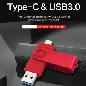 Dual Interface USB-C Flash Drive, Capacity: 256GB/512gb/1tb, Metal Clip Design, Compatible with Android OTG Function, Multiple Colors Available