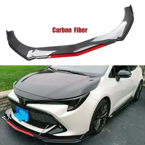 Front Bumper Lip Splitter Spoiler Body Kit For Toyota Corolla Carbon Fiber