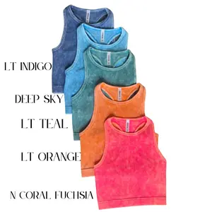 Kelsey Washed Ribbed Seamless Cropped Tank Top