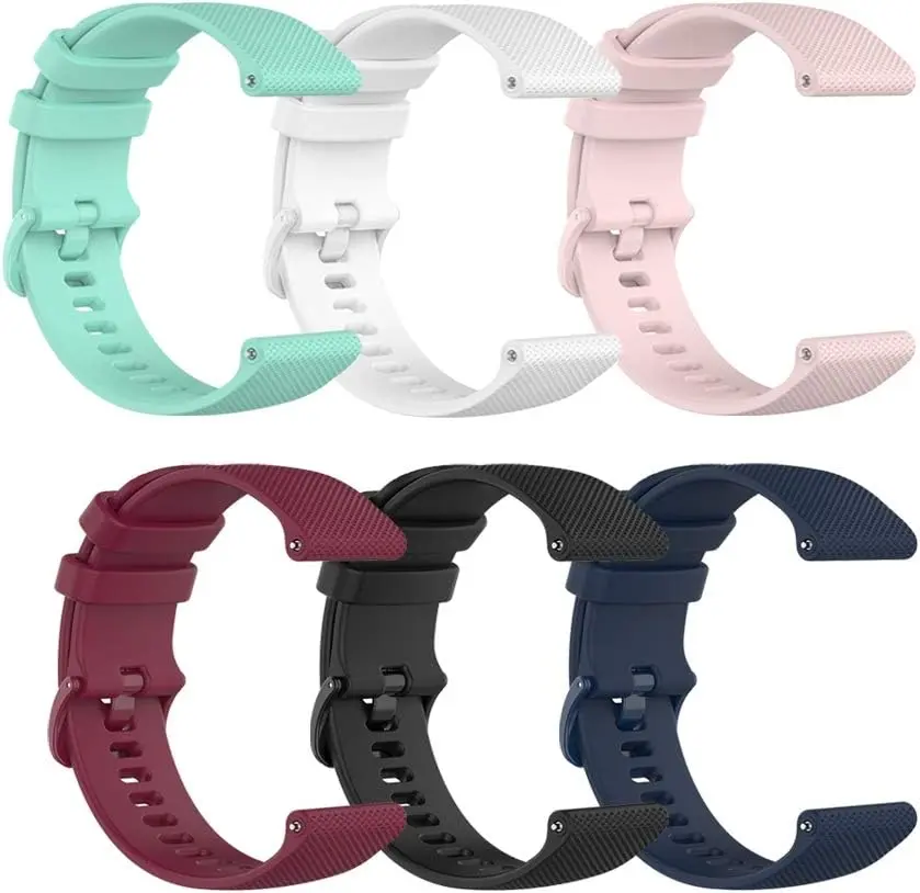 6Pack Bands Compatible with  Forerunner 165 55 Vivoactive 5 6 Smartwatch Band 20mm Watch Strap
