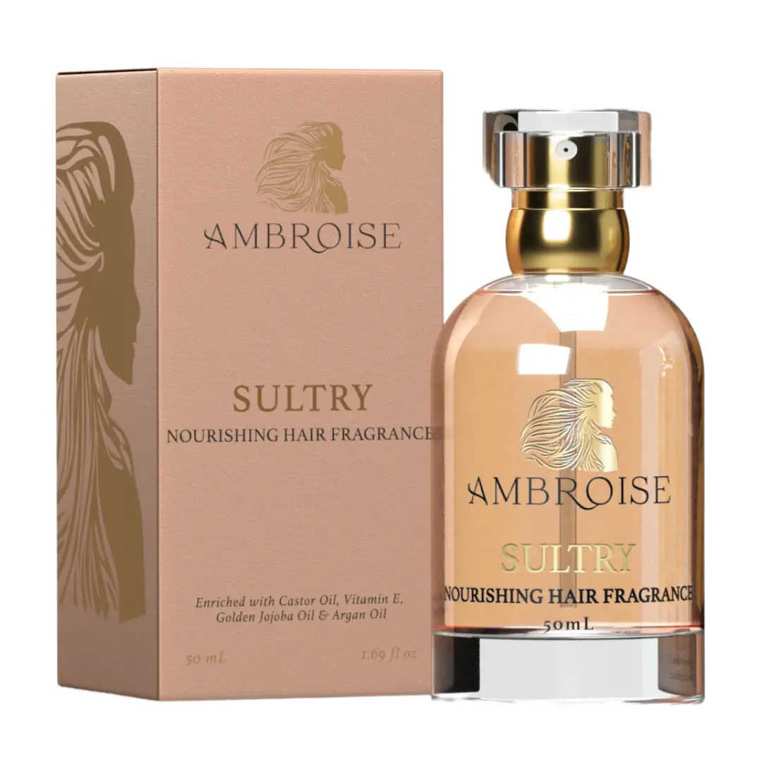 Sultry Nourishing Hair Perfume - Precious Rose Geranium & Elegant Musk Scented with Castor Oil & Vitamin E
