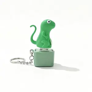 Lizard Sound Button Fidget Toy Keychain, Viral Voice Toy, Meme Press Button Keyboard Fidget Toy Gift for Kids Adults