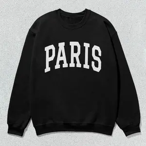 Paris Sweatshirt Collegiate Crewneck Sweater Unisex