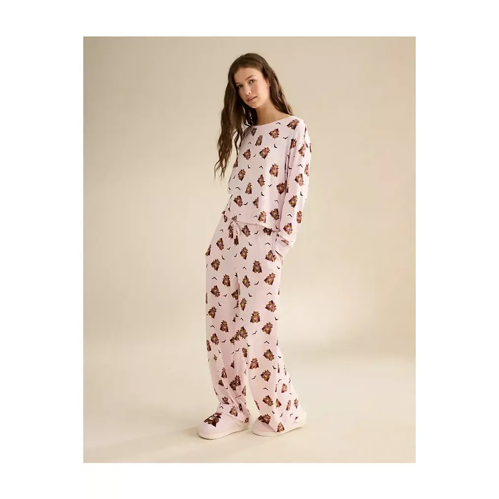 AE Luxe Plush Long Sleeve + Pant PJ Set