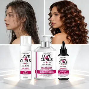 Curly Hair Care 3P Set | Shea Butter & Moringa Oil | Nourishing | Shape-Define-Lock Moisture | Hydrate&Shine | Anti-Frizz | Strengthen Roots | Boost Curl Elasticity | Pineapple Scent | All Curly Hair Types | For Men & Women | Curl Definition