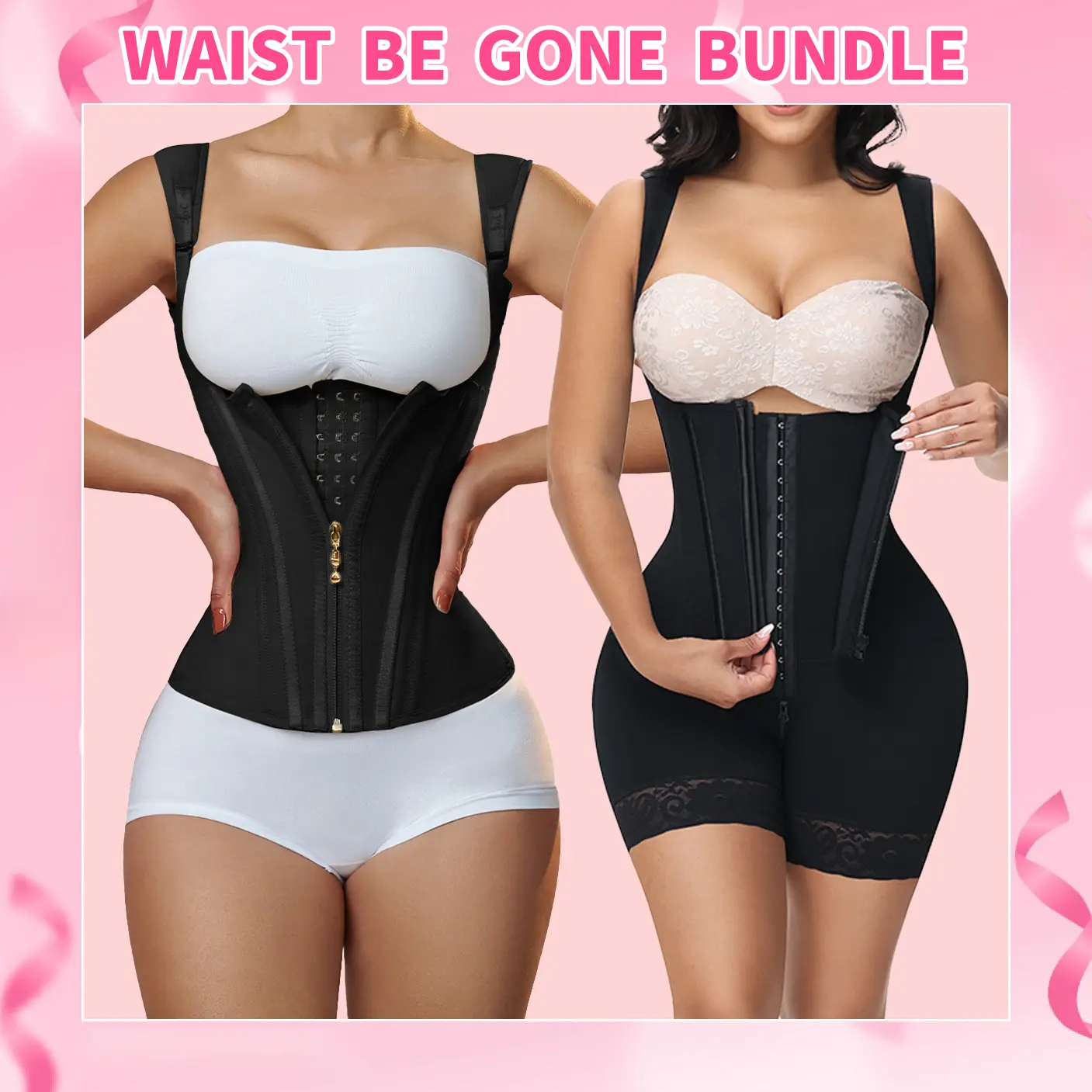 SHAPSHE Shapewear Bundle Womens 2 Piece Shapewear Set SHAPSHE Shapewear Bundle Womens 2 Piece Shapewear Set
