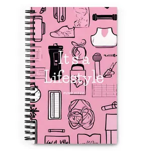 Custom Wire-bound Notebook, Soft-touch Coated Cover, 140 Dotted Pages, 5.5 x 8.5 Inches