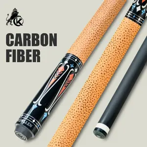 KONLLEN Carbon Fiber Pool Cue Stick 58-inch Professional Pool Sticks for Adults Full Carbon Technology Low Deflection Pool Cue Billiard Cues with 12.5mm Tip (Easy to Control, Pro Taper, Ultra-Smooth)
