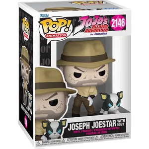 Funko Pop! Joeseph Jostar (With Iggy) #2146 (JoJo’s Bizarre Adventure) Anime Collectible Figure