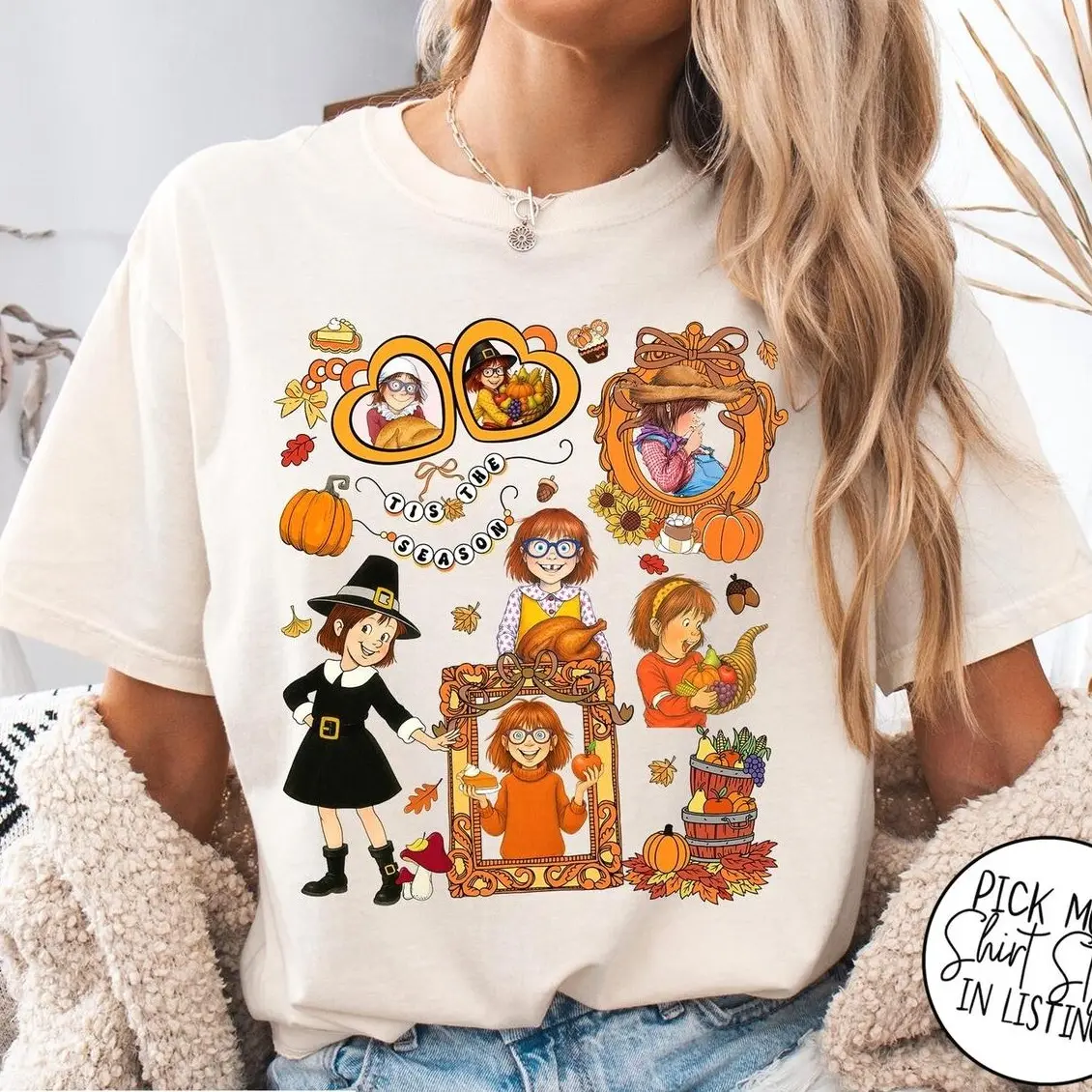 Tis The Season Fall Thanksgiving Junie B Jones Shirt, Teacher Thanksgiving Shirt, Children's Book Tee, School Thanksgiving, Gift For Teacher