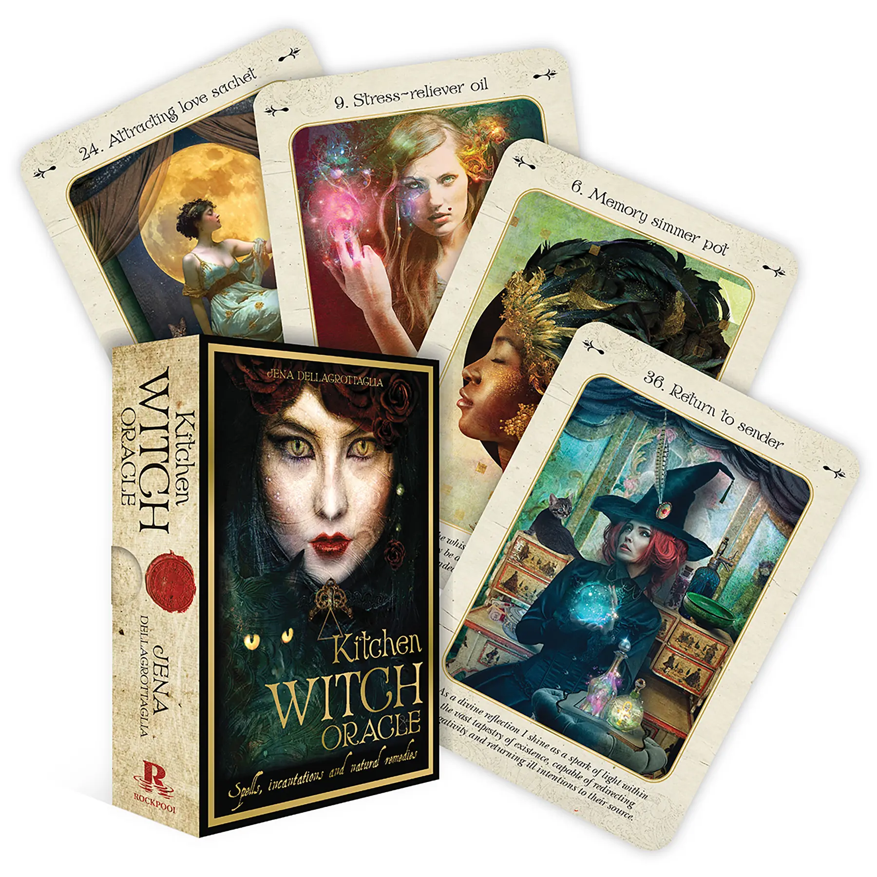 Kitchen Witch Oracle by Jena Dellagrottaglia — Hearth Magic Wisdom Cards