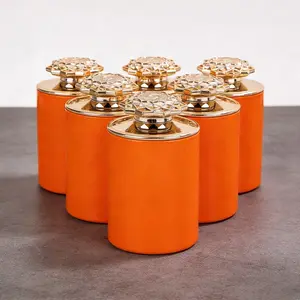 6pc Round iron box set, available in two colors, perfect for storing small household and office items, camping storage containers, and suitable for Halloween, Christmas, and Thanksgiving gifts. This compact design serves as a portable storage solution
