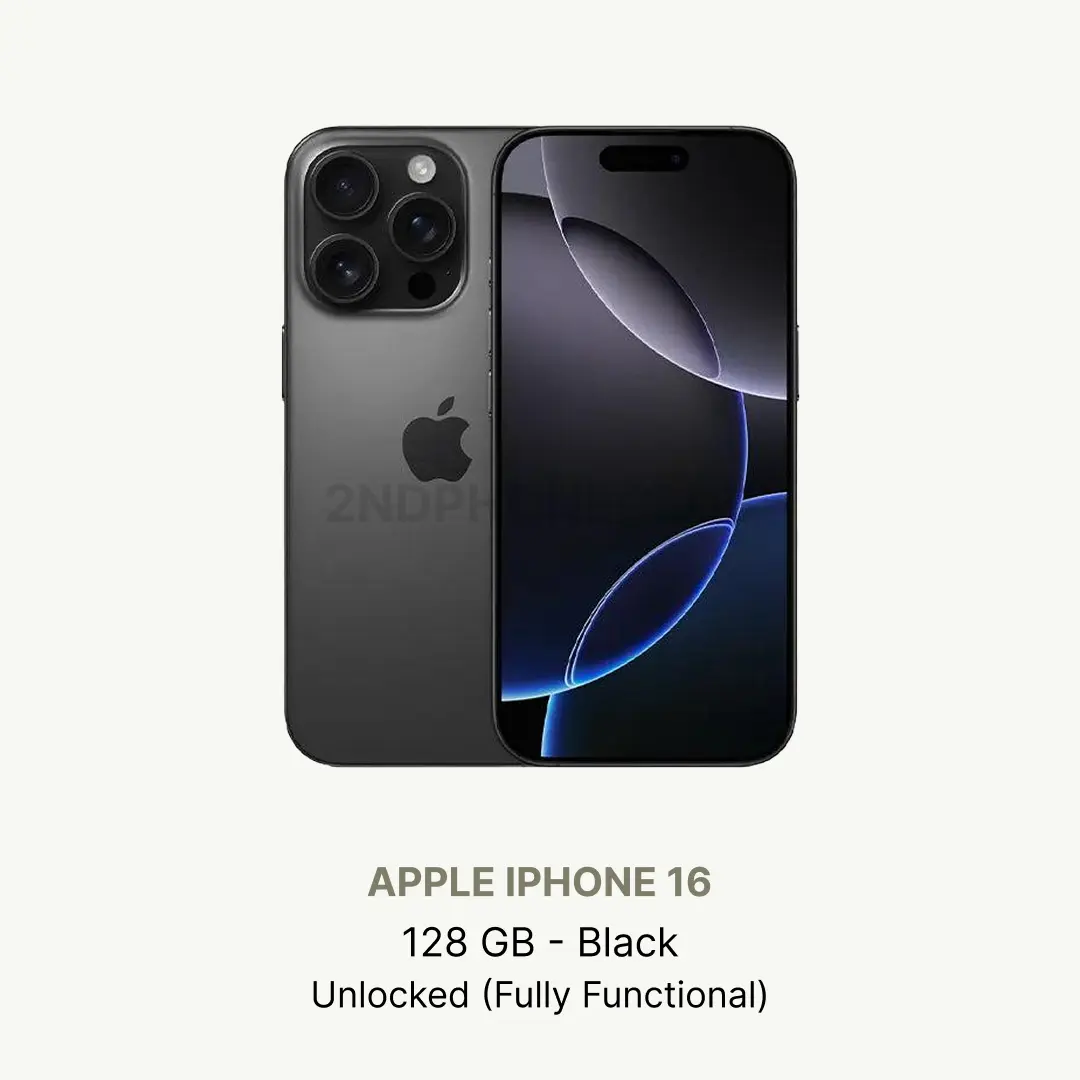 Refurbished Apple iPhone 16 128GB Unlocked Excellent Condition