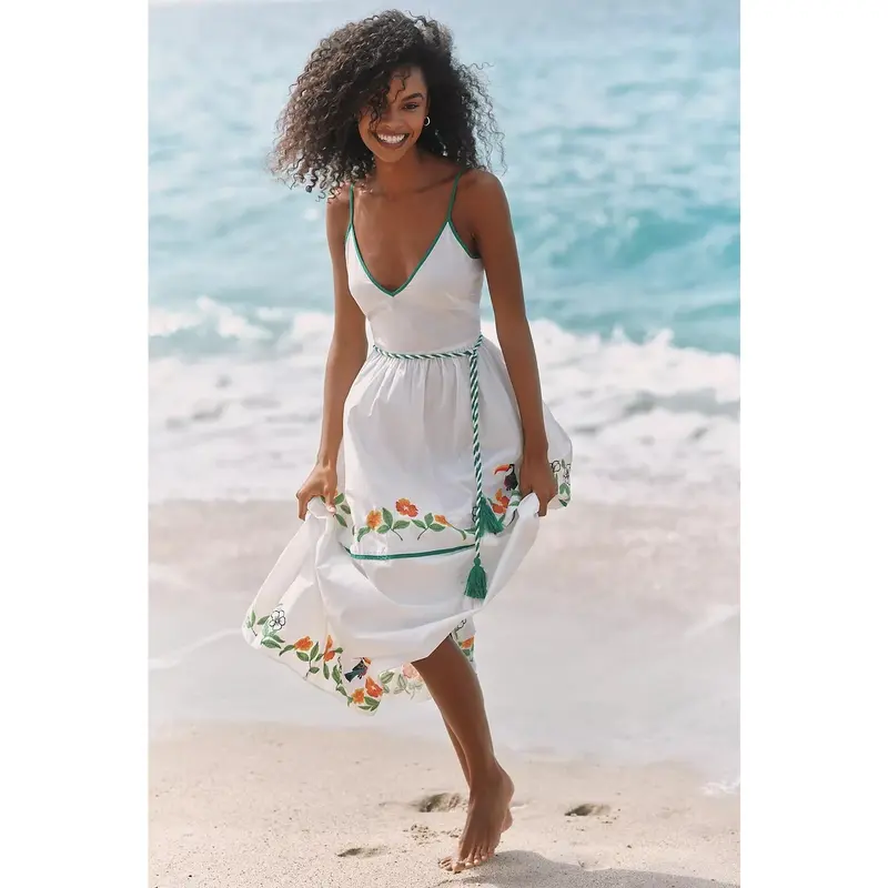 anthropologie embroidered dress - TikTok Shop