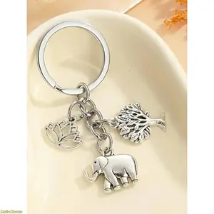 Elephant and Tree Bag Charm - Cute Fashion Accessory, Exquisite Animal Keychain, Versatile Daily Decor, Portable Ornament, Ideal Birthday Mini Gift, Mini Gifts