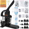 【Fallpicks】VEVOR 3-in-1 ABS Plastic Badge Maker Machine, Beginner-Friendly Ergonomic Arc Handle Punch Press Kit for Crafts, Handcraft, Mirror-Keychain DIY (25/32/58mm, 1/1.25/2.28in) with 300 Button Parts, Exclusive Fun with Mr. Panda Book, Kids' DIY Gift
