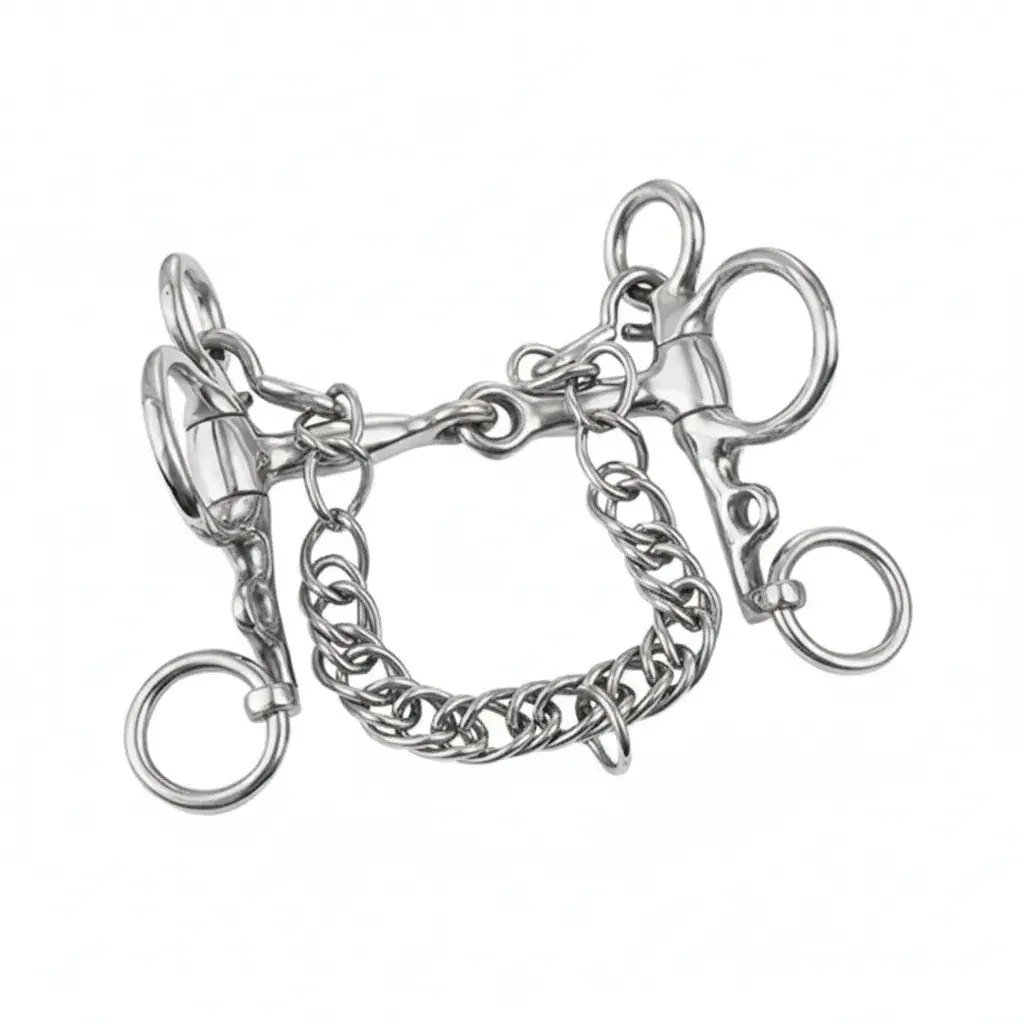 Weaver Leather Mini Pelham Snaffle Bit - Stainless Steel - 3.5" Mouth Size - 4" Cheeks