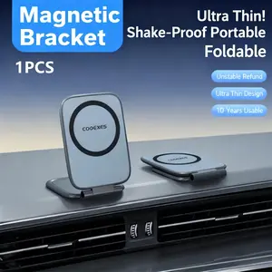 Foldable Magnetic Car Phone Holder for Tesla, Cell Phone Car Mount, Universal Anti-Shake Navigation Stand, 2026 New Car Accessories, Compatible Models, Car Cellphone Mount