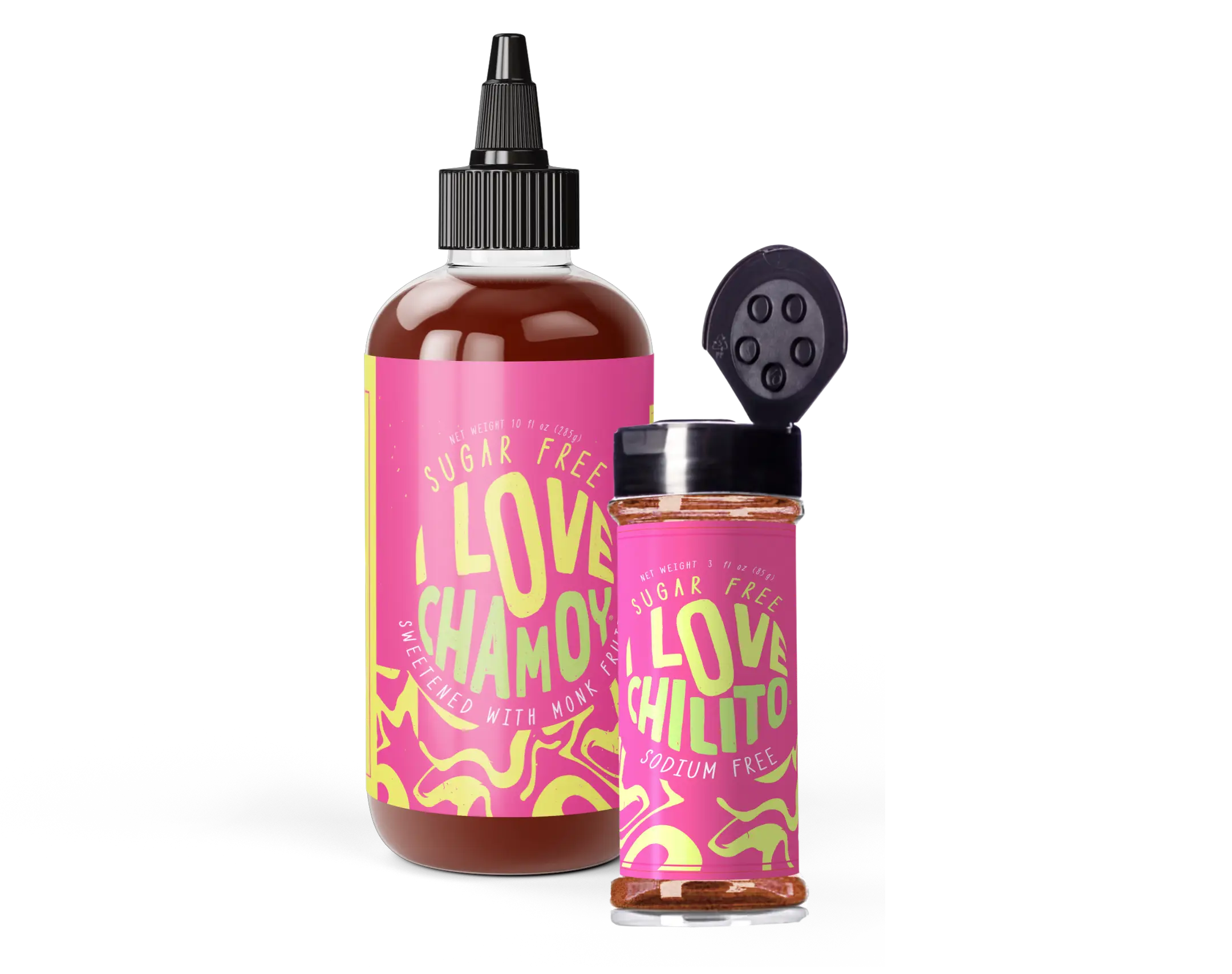 Sugar Free Chilito Mexican Candy Spicy Powder & Sugar Free Natural Chamoy Sauce