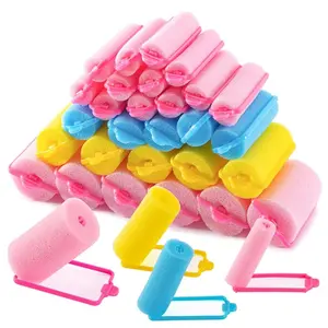 36PCS Foam Hair Rollers - Sponge Rollers for Heatless Hair Curler for Short/Long Curling Sleep rolos para cabello Jumbo Large Sponge Curlers Soft Sleeping Thin Hair Curl Overnight rulos
