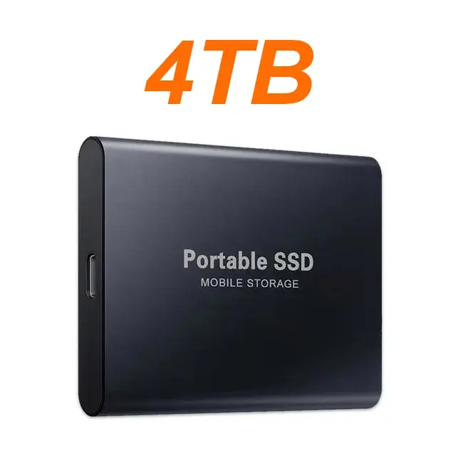 Large Capacity External Hard Drive Quiet Operation Mobile Storage SSD USB3.2 Type-C High Speed Solid Stae Disk For PC MAC