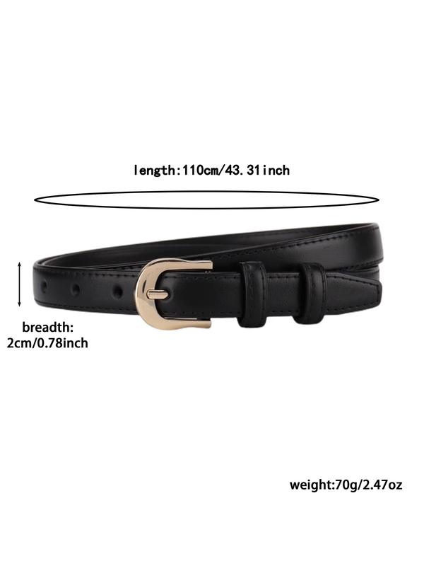 Women's Minimalist Casual Plain Color PU Leather Belt, Vintage Trendy Belt, Fashionable Versatile Belt for Jeans & Dress Decoration Women's Minimalist Casual Plain Color PU Leather Belt, Vintage Trendy Belt, Fashionable Versatile Belt for Jeans & Dress Decoration
