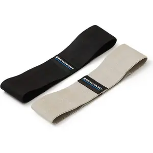 Thick Resistance Bands, Home Gym Workout Equipment, Exercise Bands, Resistance Loops for Home Fitness, Yoga, Pilates, Stretching, Strength Training, Booty and Thigh Workouts, Set of 2 Black/Gray