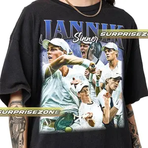 Jannik Sinner Tennis player Unisex Softstyle Vintage Shirt, Gift For Woman and Man Unisex T-Shirt