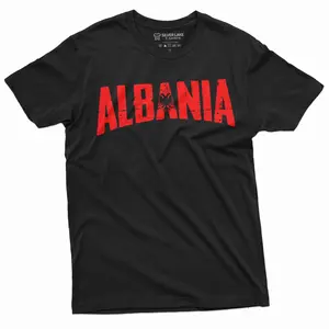 Men's Albania T-shirt Albanian Coat of arms Flag T-shirt Shqipëria Nation Country Independence day Tee